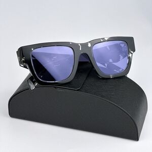 NEW Prada PRA06S 15O50B Tortoise Black Violet Mirror Square Unisex Sunglasses